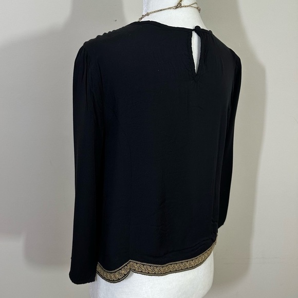 Mi ami sz sm top 100% rayon lined studded front all in place Gold trim on hem - Picture 10 of 14